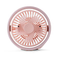 Pink portable fan on a white background